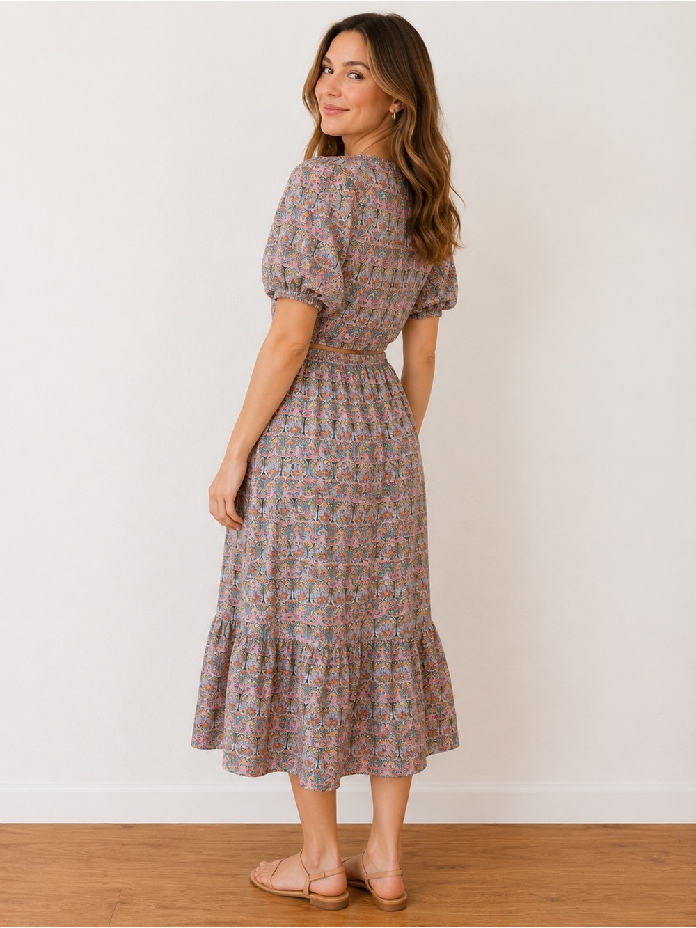 J.Crew Paisley Floral Midi Dress Size 4